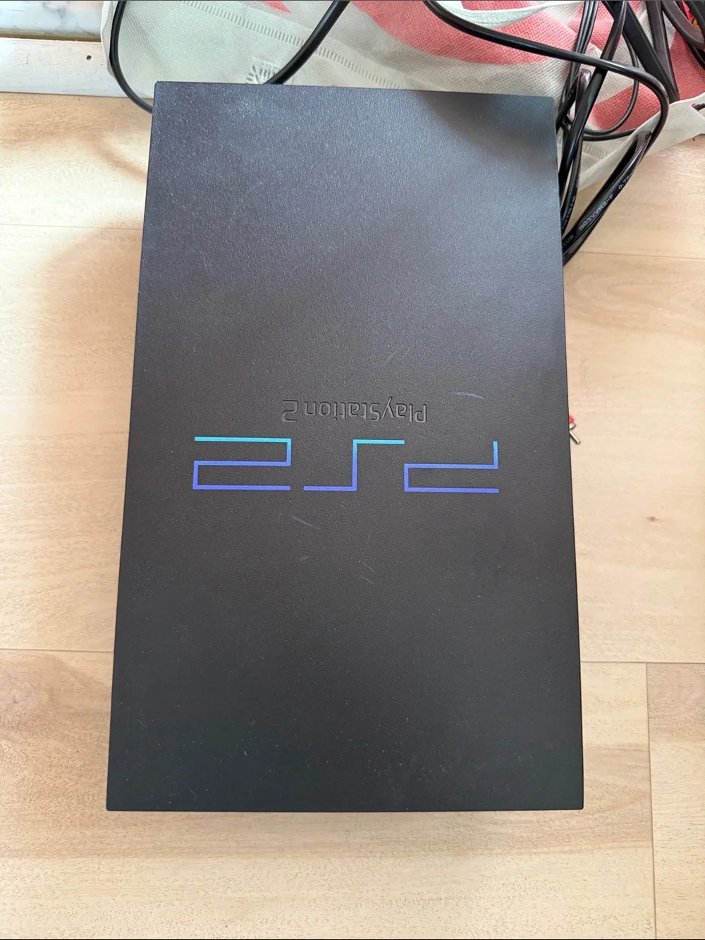 Sony PS2 Slim Console in Black with Blue Accent